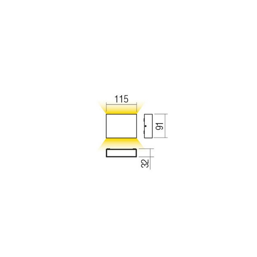 Redo 90375 - LED utomhusvägglampa KAMAL LED/6W/230V 3000K IP54 vit
