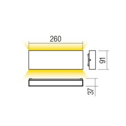 Redo 90389 - LED vägglampa för utomhusbruk KAMAL LED/15W/230V 3000K IP54 brun
