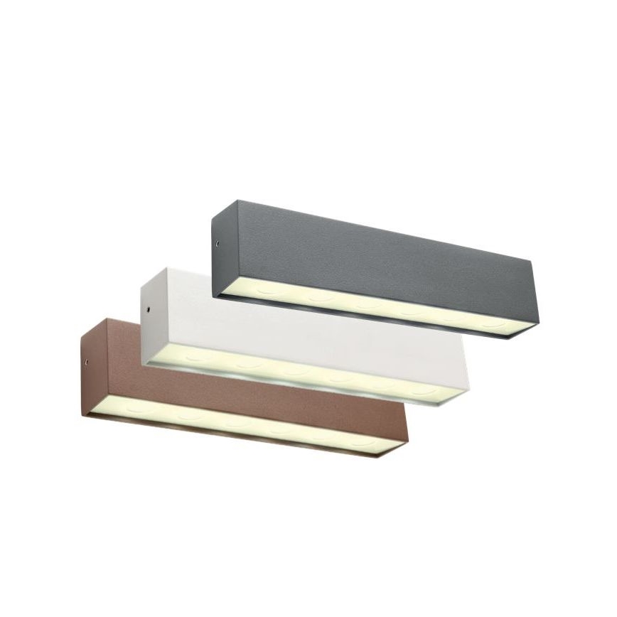 Redo 90394 - LED vägglampa för utomhusbruk OMNIA LED/12W/230V 3000K IP54 grå