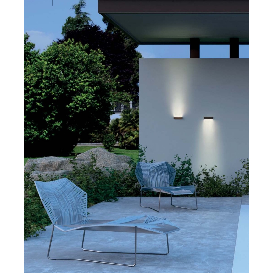 Redo 90395 - LED vägglampa för utomhusbruk OMNIA LED/12W/230V 3000K IP54 brun
