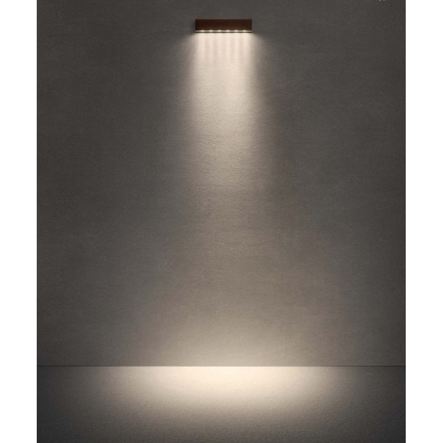 Redo 90395 - LED vägglampa för utomhusbruk OMNIA LED/12W/230V 3000K IP54 brun