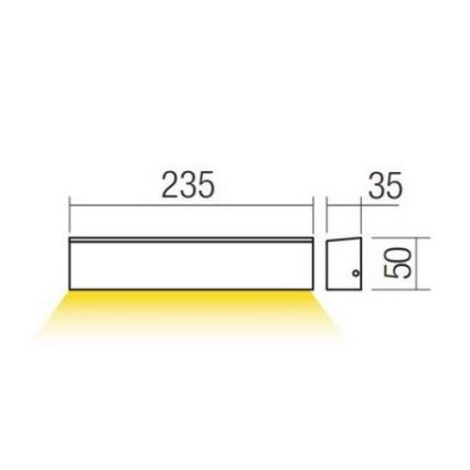 Redo 90395 - LED vägglampa för utomhusbruk OMNIA LED/12W/230V 3000K IP54 brun