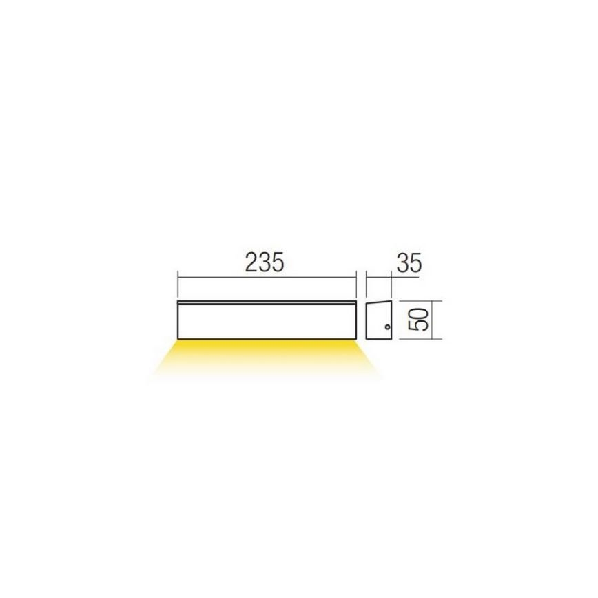 Redo 90395 - LED vägglampa för utomhusbruk OMNIA LED/12W/230V 3000K IP54 brun