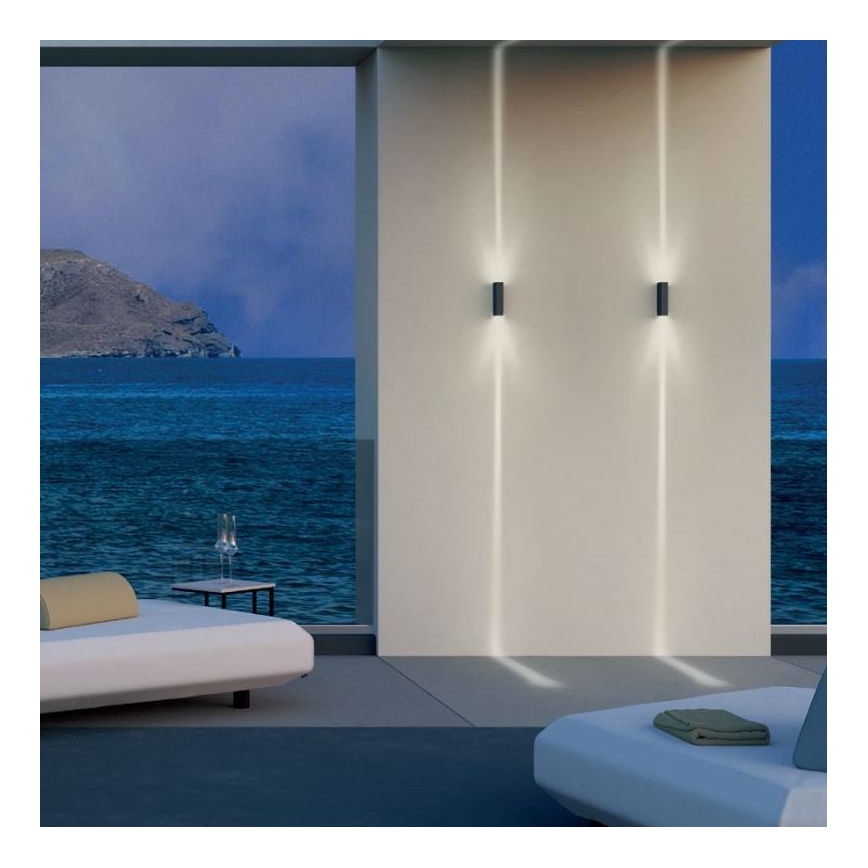 Redo 90421 - LED vägglampa för utomhusbruk ACE 2xLED/5,84W/230V 3000K IP54 grå