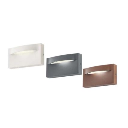 Redo 90425 - LED vägglampa för utomhusbruk POLIFEMO LED/8W/230V IP65 vit