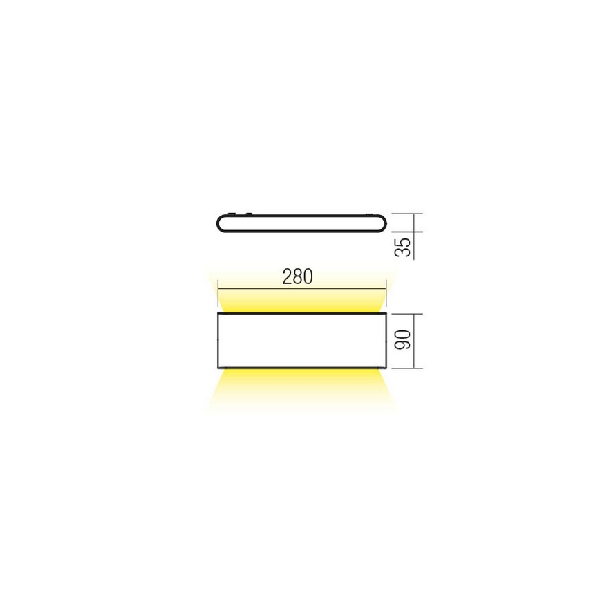 Redo 90451 - LED utomhusvägglampa KLIPPE LED/24W/230V 3000K IP54 vit
