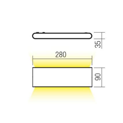 Redo 90453 - LED utomhusvägglampa KLIPPE LED/24W/230V 3000K IP54 brun