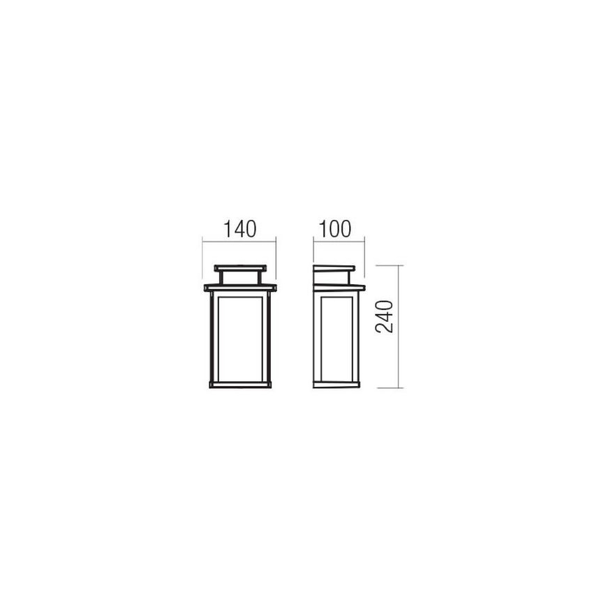 Redo 90460 - Vägglampa för utomhusbruk YARD 1xE27/42W/230V IP44 antracit
