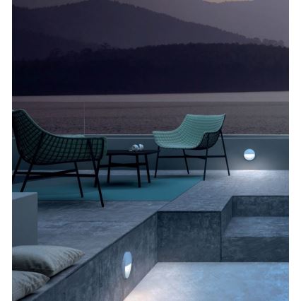 Redo 90472 - LED vägglampa för utomhusbruk LANDER LED/3W/230V IP54 vit