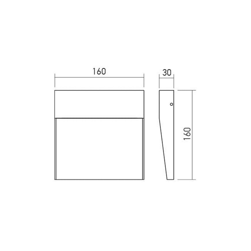 Redo 90479 - LED vägglampa för utomhusbruk LANDER LED/6W/230V IP54 antracit