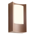 Redo 90484 - LED vägglampa för utomhusbruk WARP LED/8W/230V 3000K IP44 brun