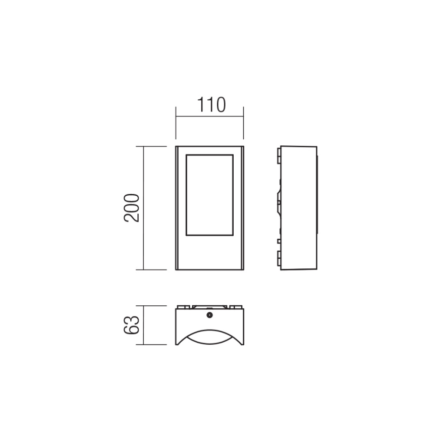 Redo 90484 - LED vägglampa för utomhusbruk WARP LED/8W/230V 3000K IP44 brun