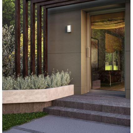 Redo 90486 - LED Utomhus vägglampa med sensor WARP LED/8W/230V 3000K IP44 antracit