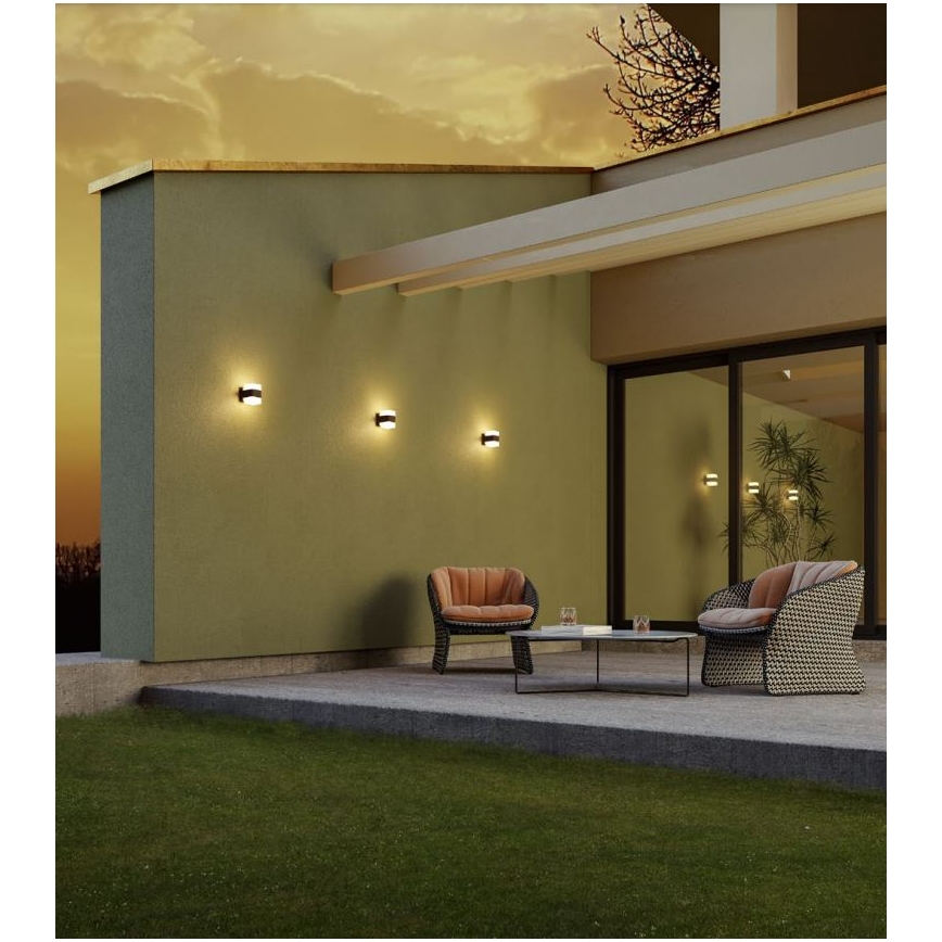 Redo 90492 - LED vägglampa för utomhusbruk TOK LED/14,8W/230V IP44 antracit