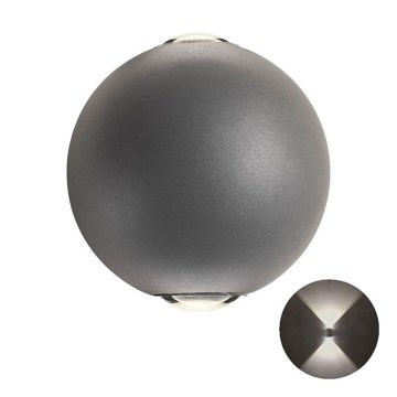 Redo 90498 - LED vägglampa för utomhusbruk MILESTONE 2xLED/3W/230V IP54 antracit