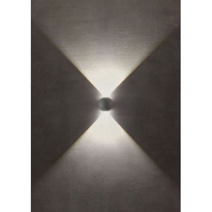 Redo 90498 - LED vägglampa för utomhusbruk MILESTONE 2xLED/3W/230V IP54 antracit