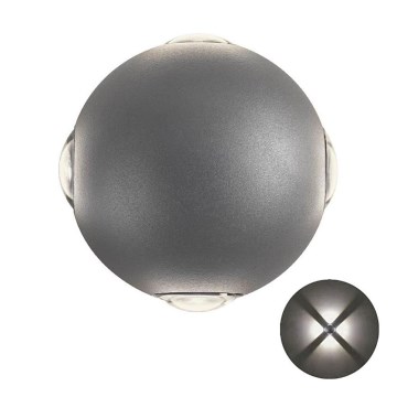 Redo 90500 - LED vägglampa för utomhusbruk MILESTONE 4xLED/3W/230V IP54 antracit