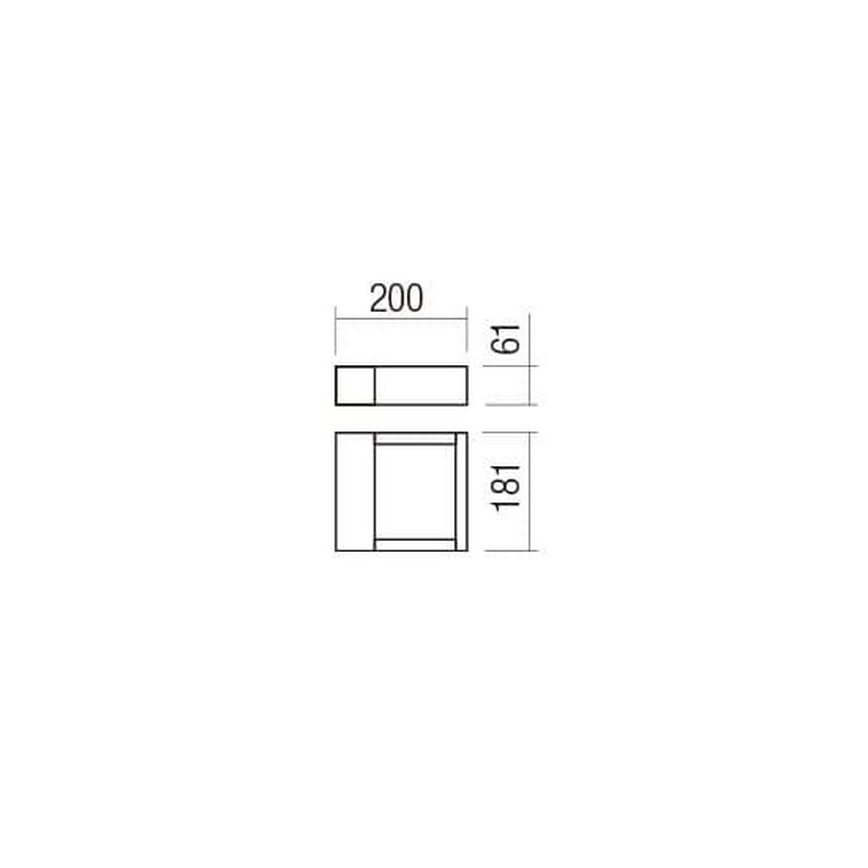 Redo 90508 - LED Utomhus Vägglampa WALD LED/10W/230V IP65 Antracit