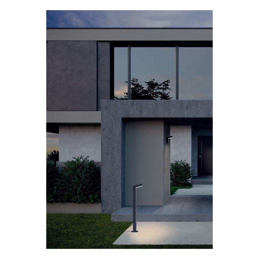 Redo 90510 - LED vägglampa för utomhusbruk WOODY LED/10W/230V IP54 antracit