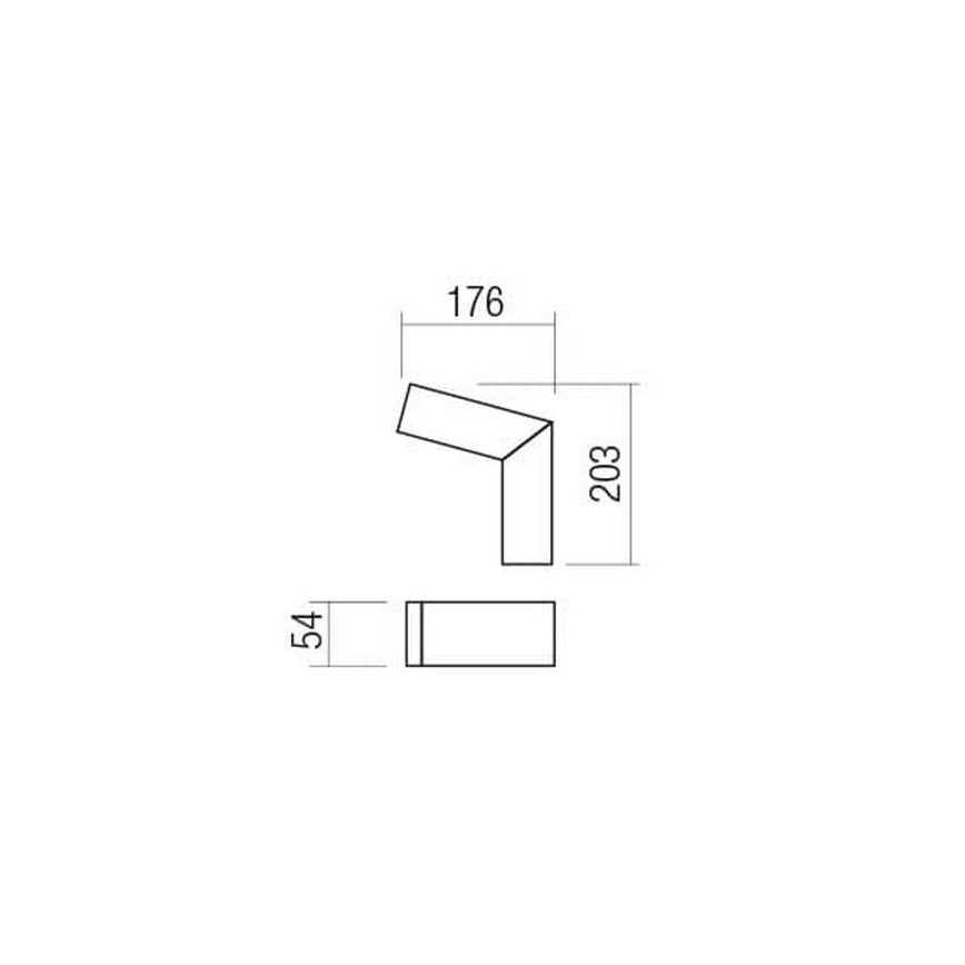 Redo 90510 - LED vägglampa för utomhusbruk WOODY LED/10W/230V IP54 antracit