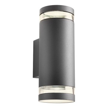 Redo 90518 - Vägglampa för utomhusbruk CARGO 2xGU10/28W/230V IP54 antracit