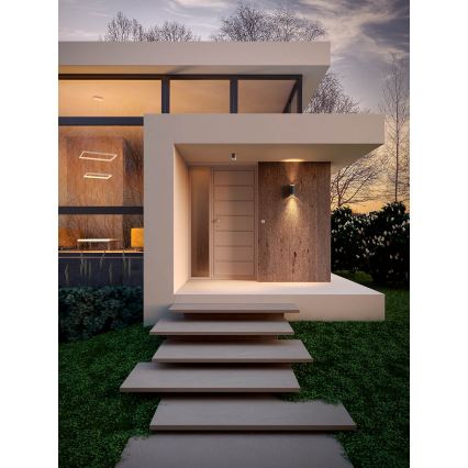 Redo 90518 - Vägglampa för utomhusbruk CARGO 2xGU10/28W/230V IP54 antracit