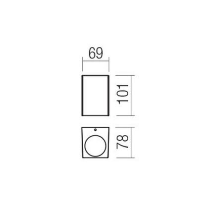 Redo 90527 - LED utomhusväggarmatur BRIO LED/6W/230V 3000K IP54 antracit
