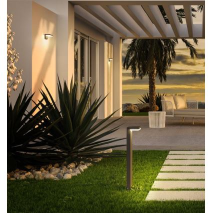 Redo 90535 - LED solcell väggbelysning med sensor TAIYO LED/2W/3,7V 3000K 2200 mAh IP54 antracit