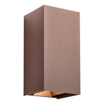 Redo 90554 - LED utomhusväggarmatur VARY 2xLED/10W/230V 3000K IP54 brun