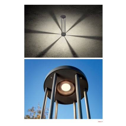 Redo 90579 - LED utomhuslampa KALEN LED/8W/230V 3000K 75 cm IP65 antracit