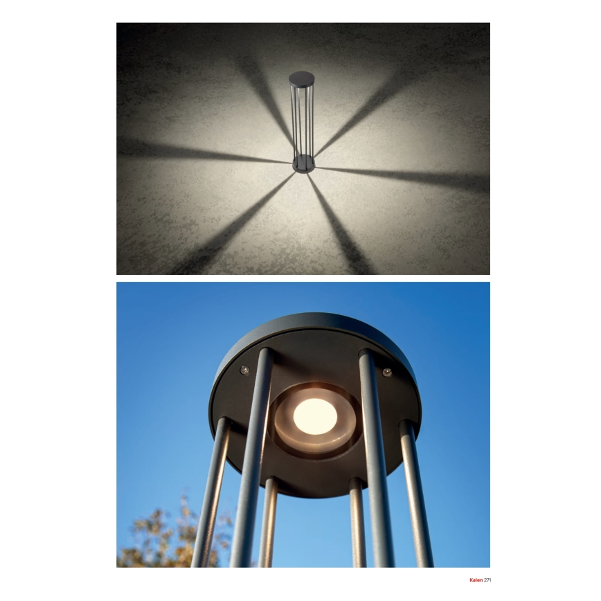 Redo 90579 - LED utomhuslampa KALEN LED/8W/230V 3000K 75 cm IP65 antracit