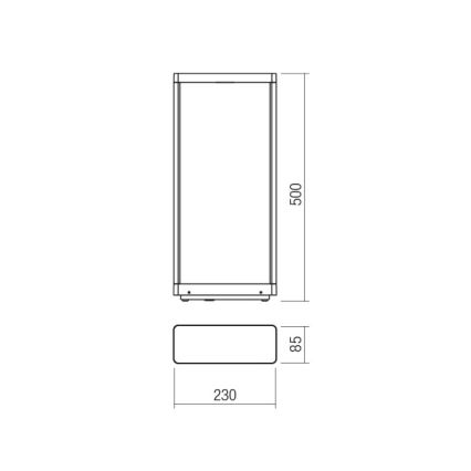 Redo 90581 - LED utomhuslampa WAKE LED/8W/230V 3000K 50 cm IP65 antracit