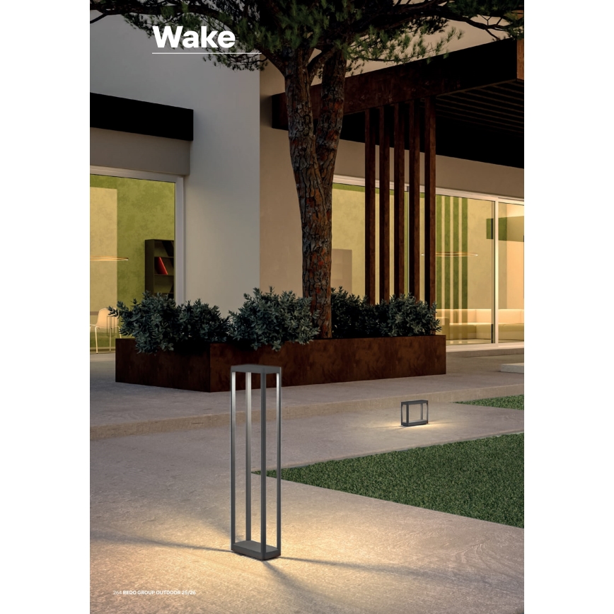 Redo 90582 - LED Utomhuslampa WAKE LED/8W/230V 3000K 75 cm IP65 antracit