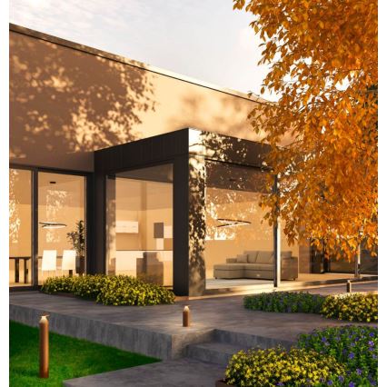 Redo 90590 - BIRO LED utomhuslampa 12W/230V 3000K 30 cm CRI 90 IP65 brun