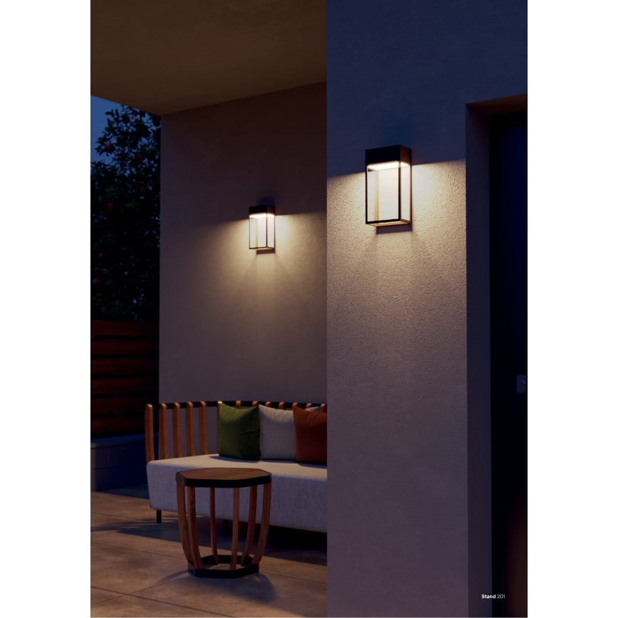 Redo 90604 - STAND LED utomhusväggarmatur 20W/230V, 3000K, CRI 90, IP65, brun
