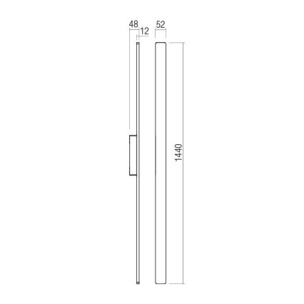 Redo 90624 - LED vägglampa för utomhusbruk REFLEXA LED/24W/230V 3000K 144 cm IP54 brun