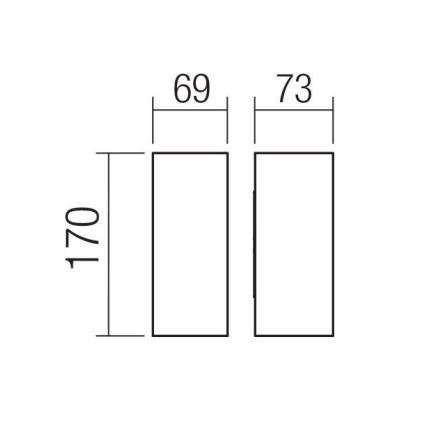 Redo 90636 - LED vägglampa för utomhusbruk SONNY 2xLED/5W/230V 2200/3000/4000K IP54 antracit