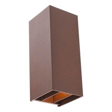 Redo 90637 - LED vägglampa för utomhusbruk SONNY 2xLED/5W/230V 2200/3000/4000K IP54 brun