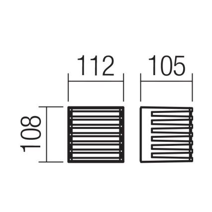 Redo 90639 - LED vägglampa för utomhusbruk BLAZE LED/12W/230V 3000K IP54 antracit