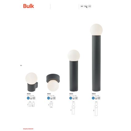 Redo 90643 - Utomhuslampa BULK 1x E27/28W/230V, 80 cm, IP44, antracit