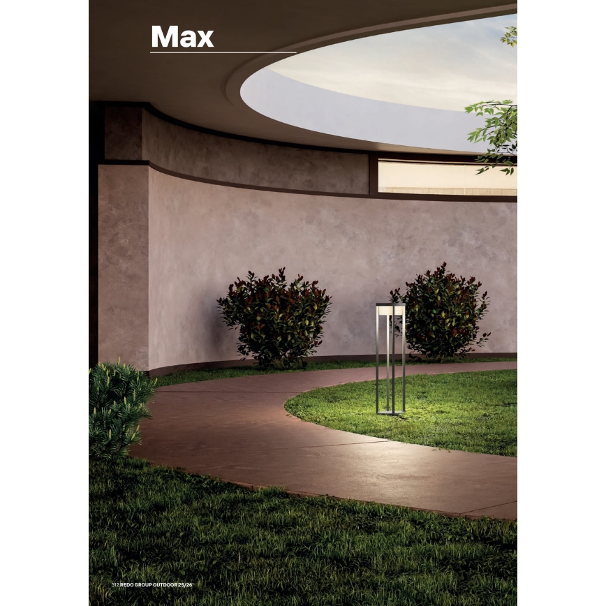 Redo 90676 - MAX utomhuslampa LED/15W/230V 2700K 80 cm IP65 antracit