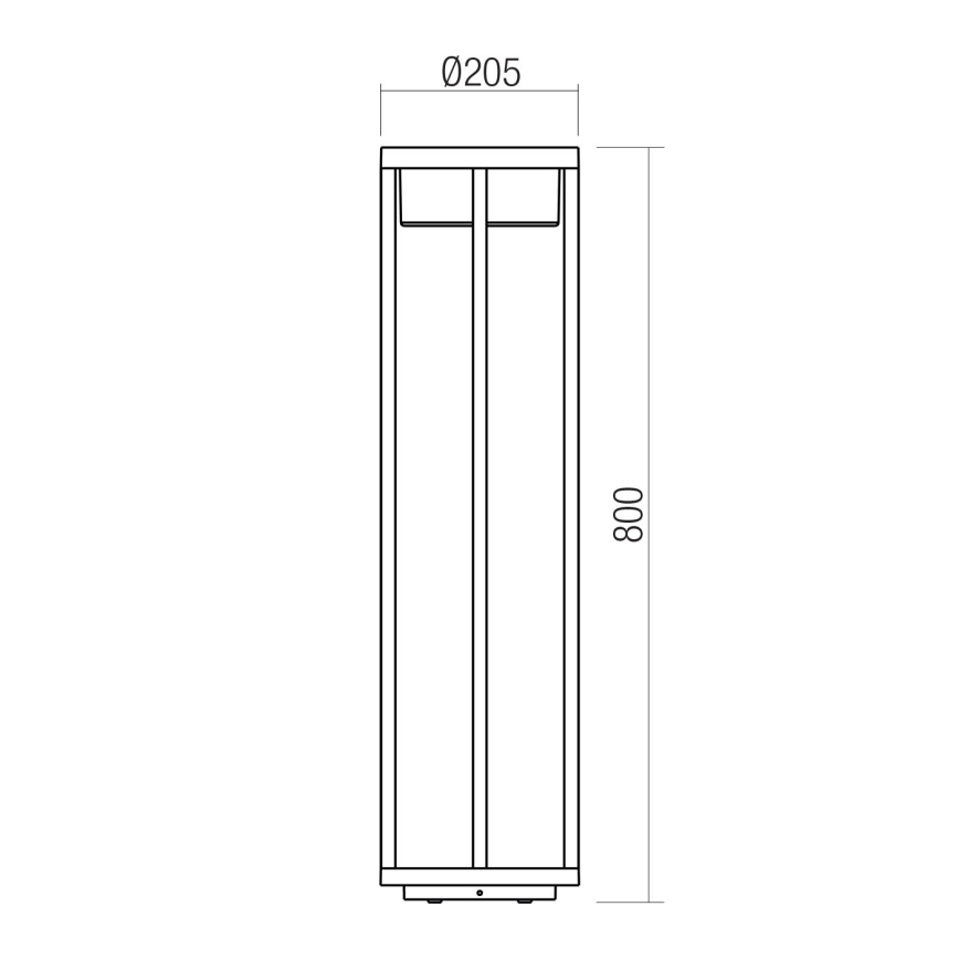 Redo 90676 - MAX utomhuslampa LED/15W/230V 2700K 80 cm IP65 antracit