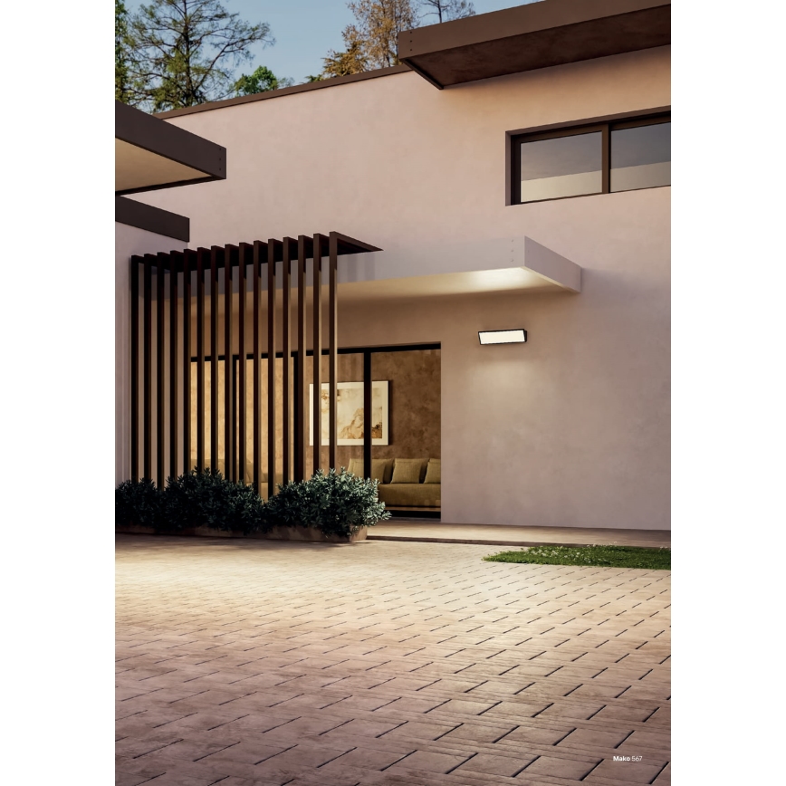 Redo 90678 - LED utomhusväggarmatur MAKO LED/65W/230V 3000K IP65 antracit