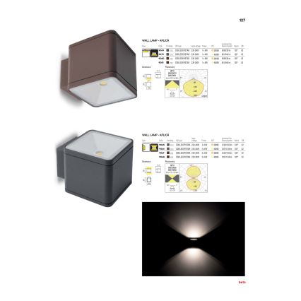 Redo 9069 - LED utomhusväggarmatur BETA LED/6W/230V 3000K IP54 antracit