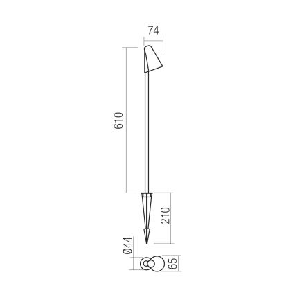 Redo 90707 - LED utomhuslampa NIVALIS LED/6,8W/230V 3000K 82 cm IP65 grön
