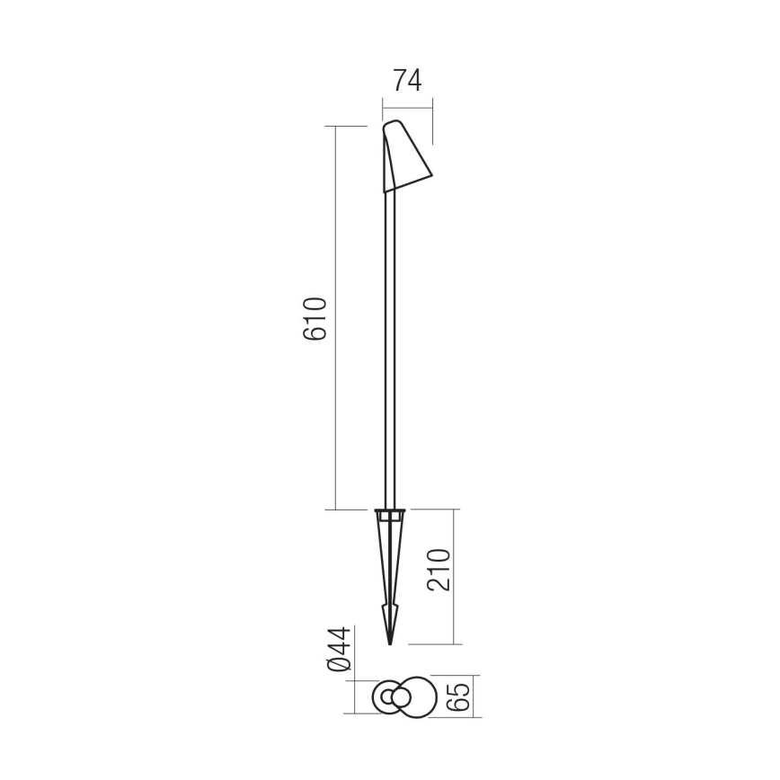 Redo 90707 - LED utomhuslampa NIVALIS LED/6,8W/230V 3000K 82 cm IP65 grön