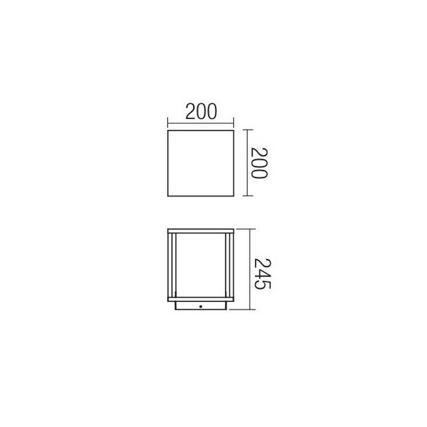 Redo 9109 - Utomhuslampa VITRA 1xE27/15W/230V IP54 svart