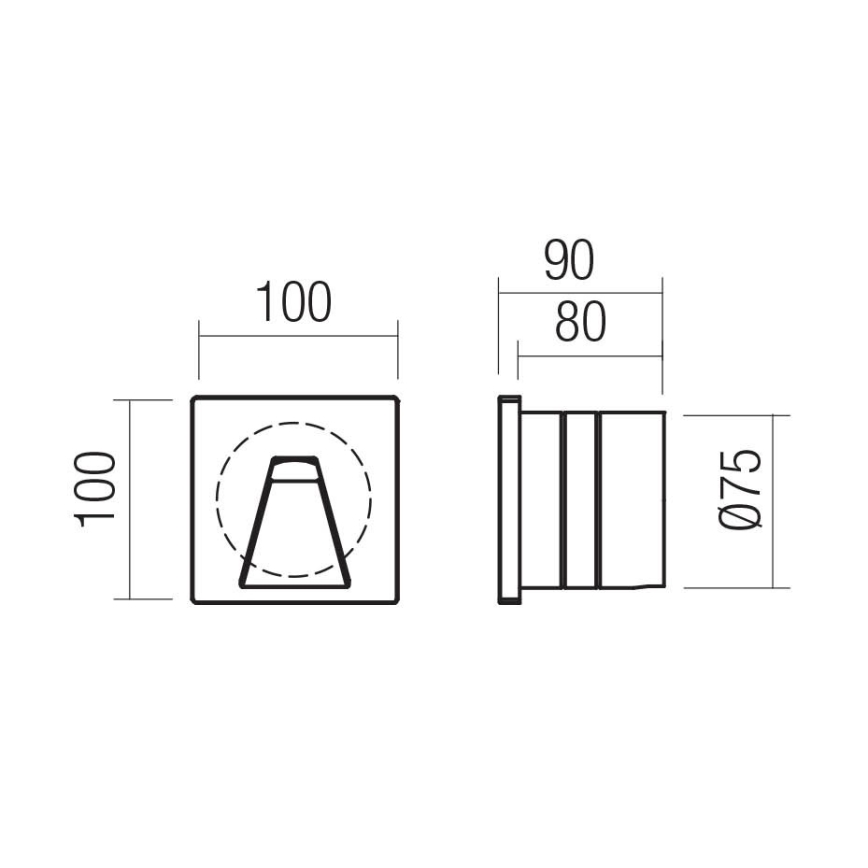 Redo 91196 - LED utomhusorienteringsarmatur BAST LED/2,5W/230V 3000K CRI 90 IP65 antracit