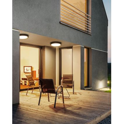 Redo 9184 - BEZEL LED utomhustaklampa 30W/230V Ø 34 cm IP54 antracit