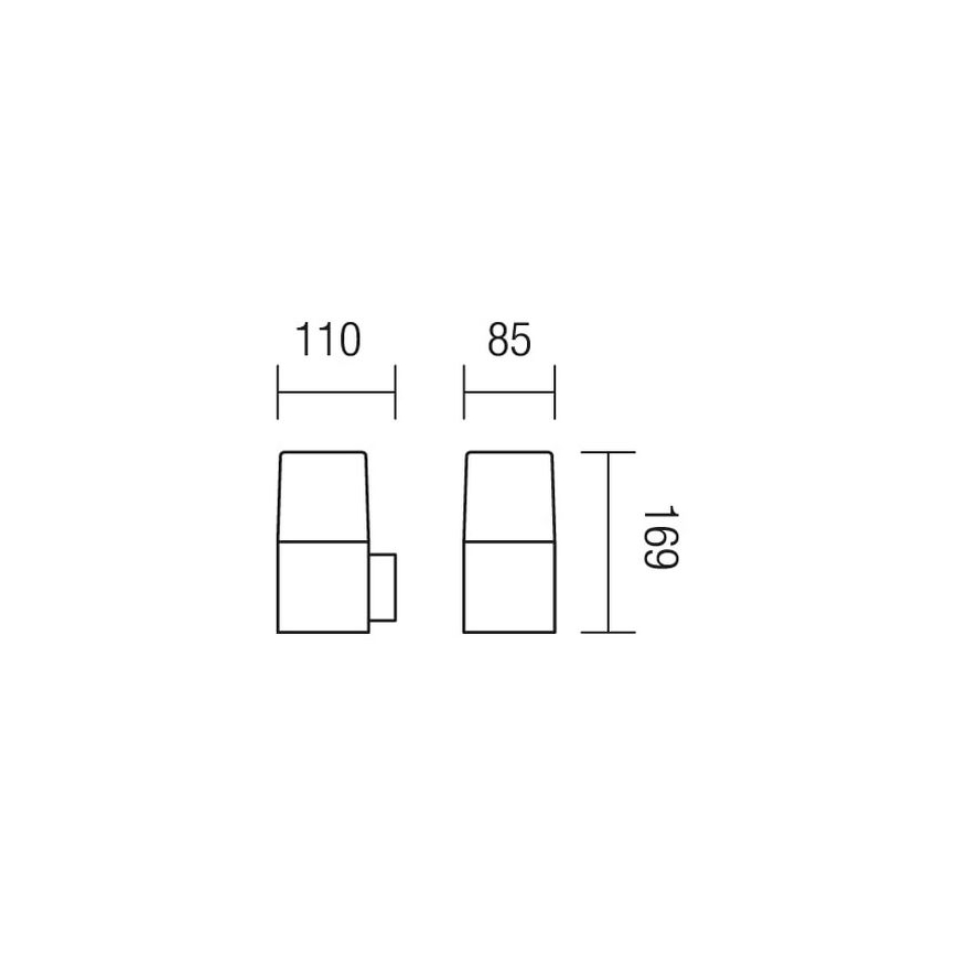 redo 9265 - Utomhus Väggbelysning TOGO 1xE27/13W/230V IP44